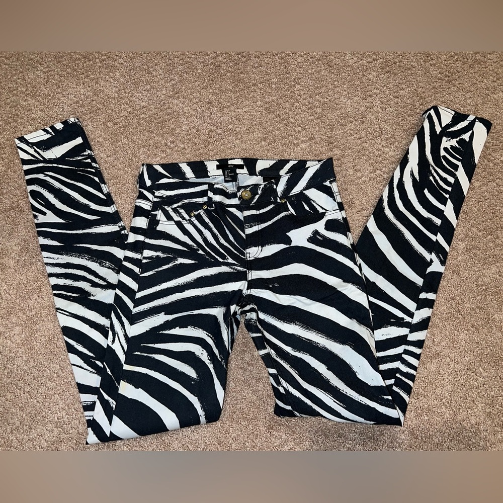 H&M zebra pants US size 6